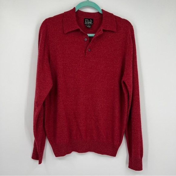 Jos. A. Bank Cashmere Sweater Collared 3 Button Closure- Small - Picture 2 of 9